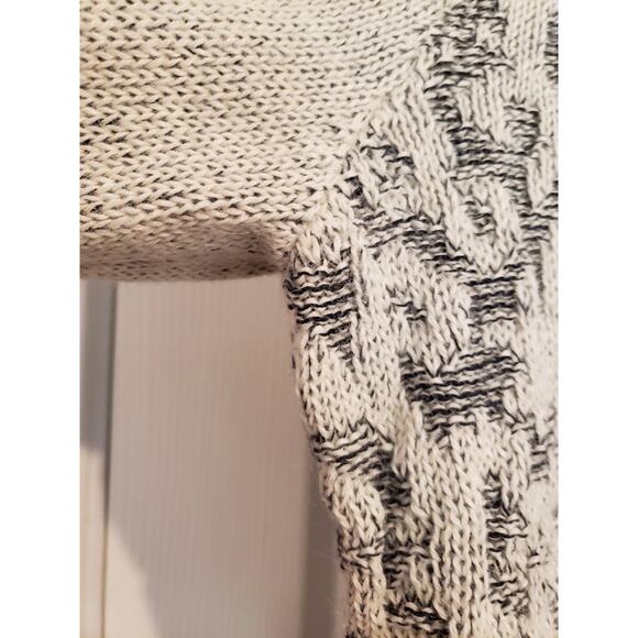 Simply Natural Peru 100% Alpaca Cardigan Sz Medium Open Front Gray Chunky Knit - Picture 10 of 13